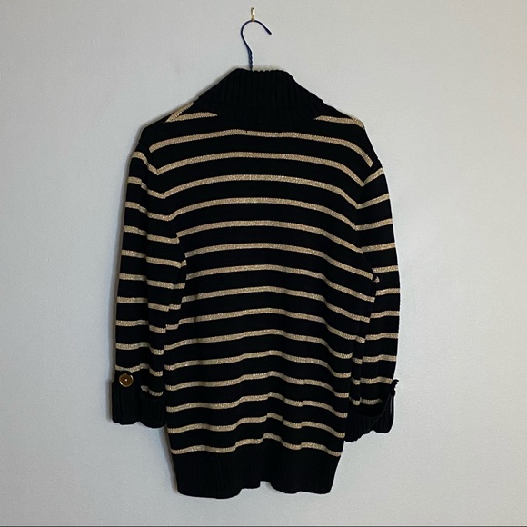 Jones New York Black and Gold Turtleneck Sweater - Picture 6 of 6